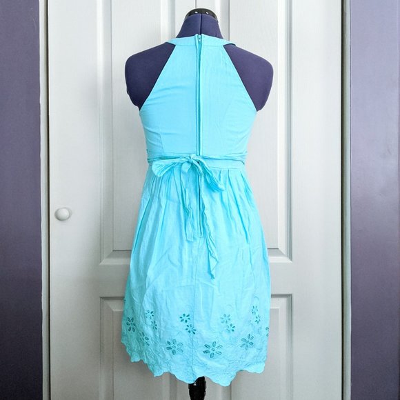 Charlotte Russe Embroidered Blue Racerback Dress - Picture 2 of 10